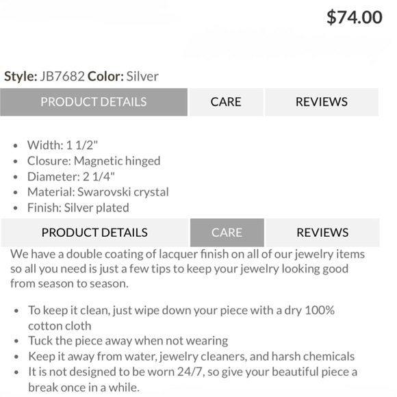 BRIGHTON Morena Hinged Bangle Bracelet • Silver Plated Swarovski Crystal JB7682 - Picture 12 of 14